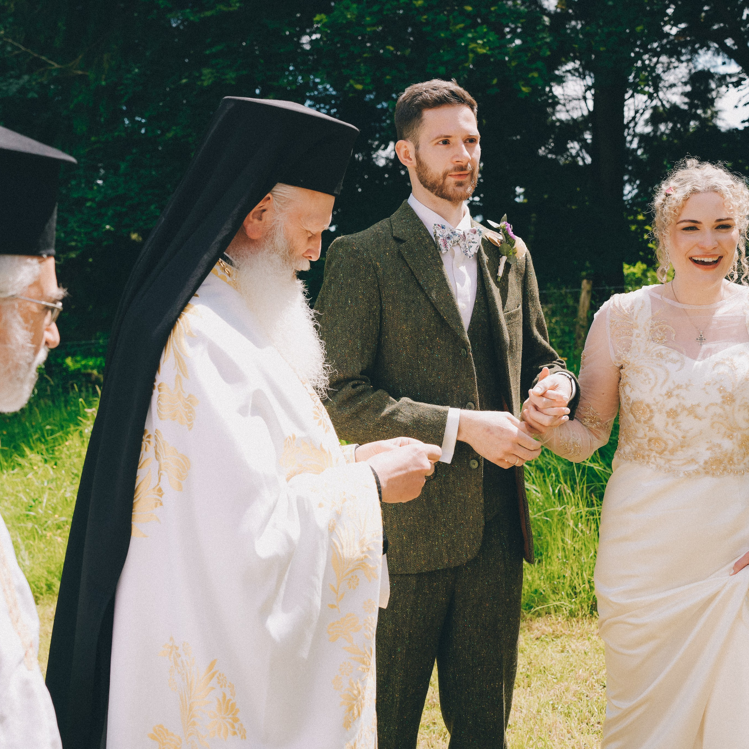 Happy moments after wedding ceremony Solihull photographer