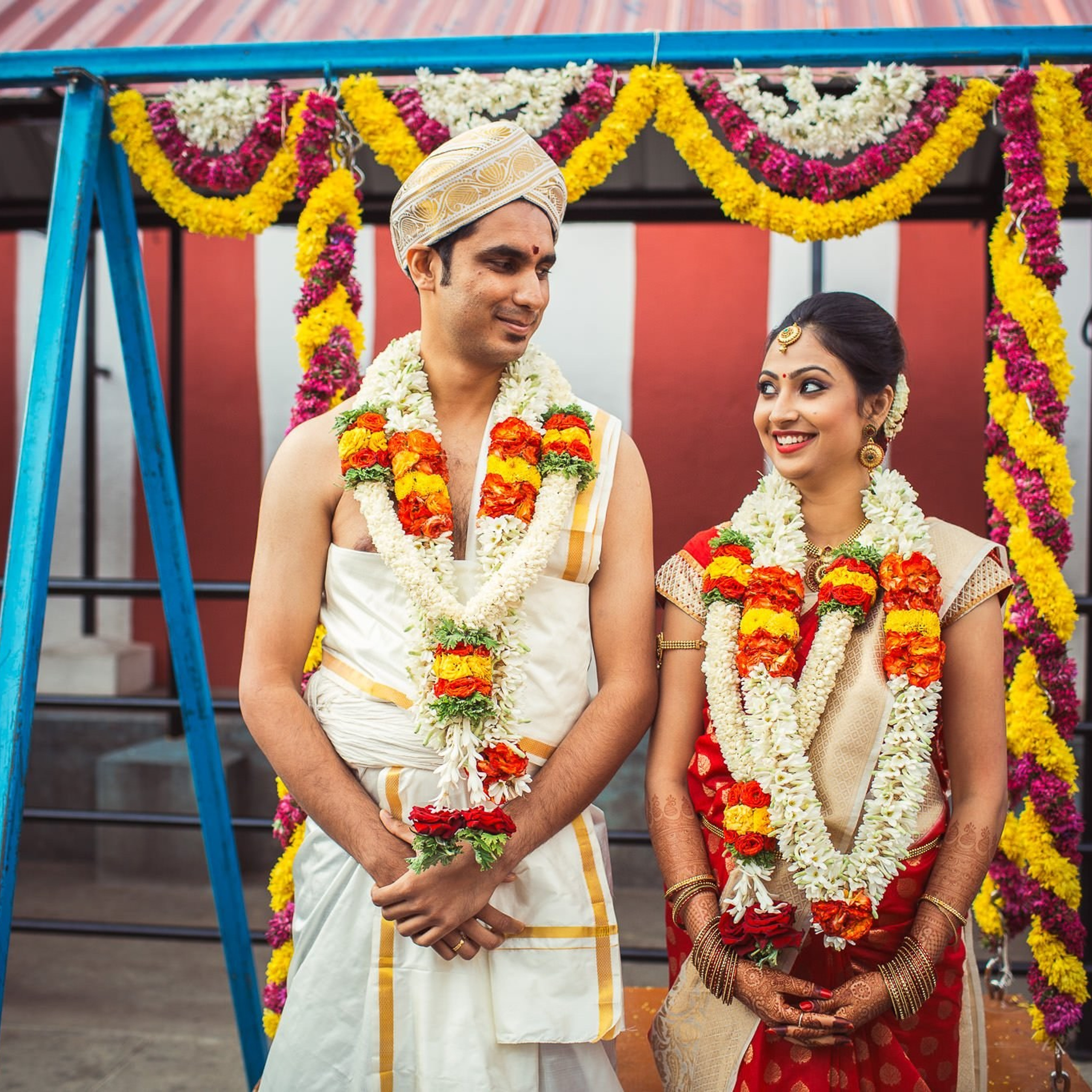 Traditional Kannada Brahmin Temple wedding, JP nagar, Bangalore
