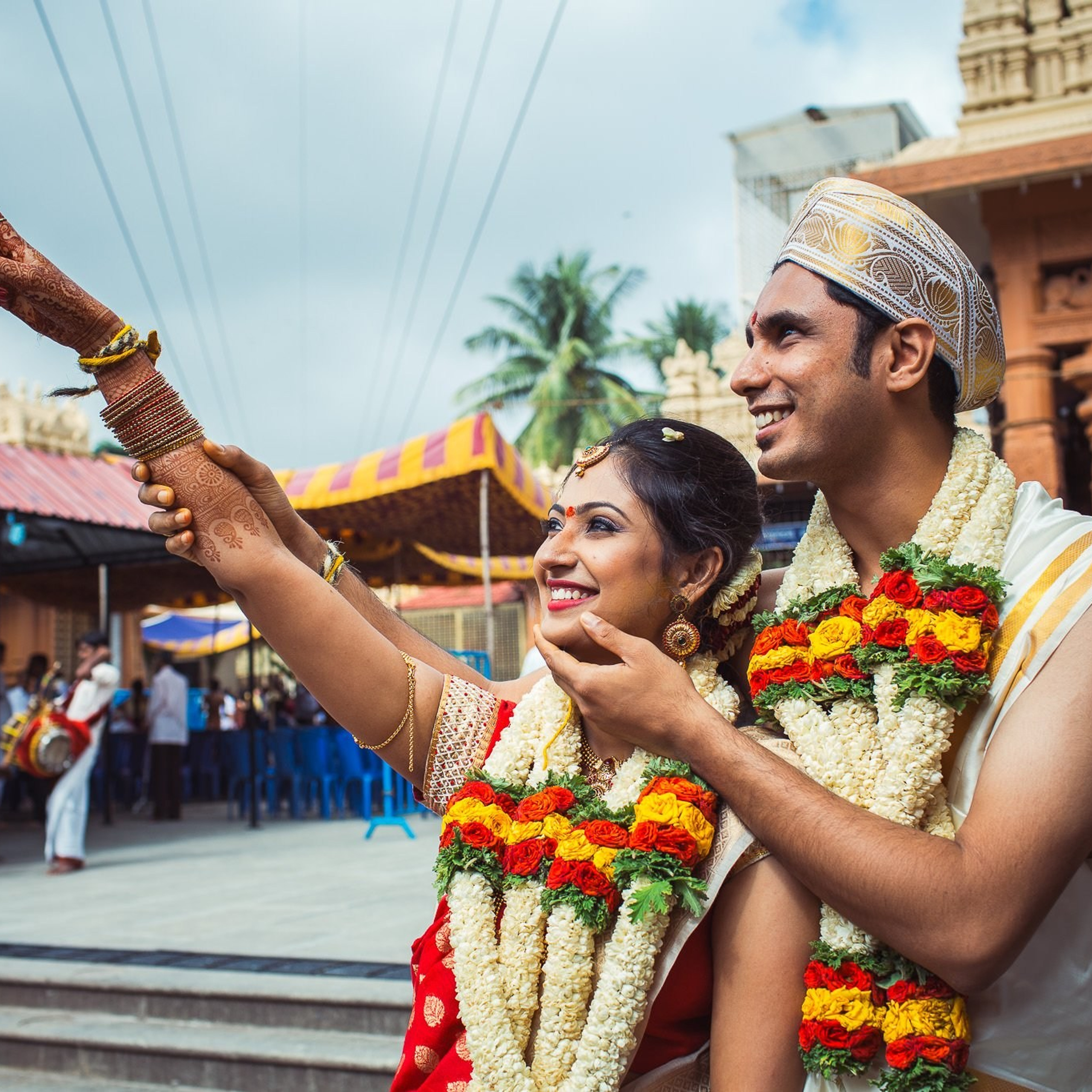 Traditional Kannada Brahmin Temple wedding, JP nagar, Bangalore