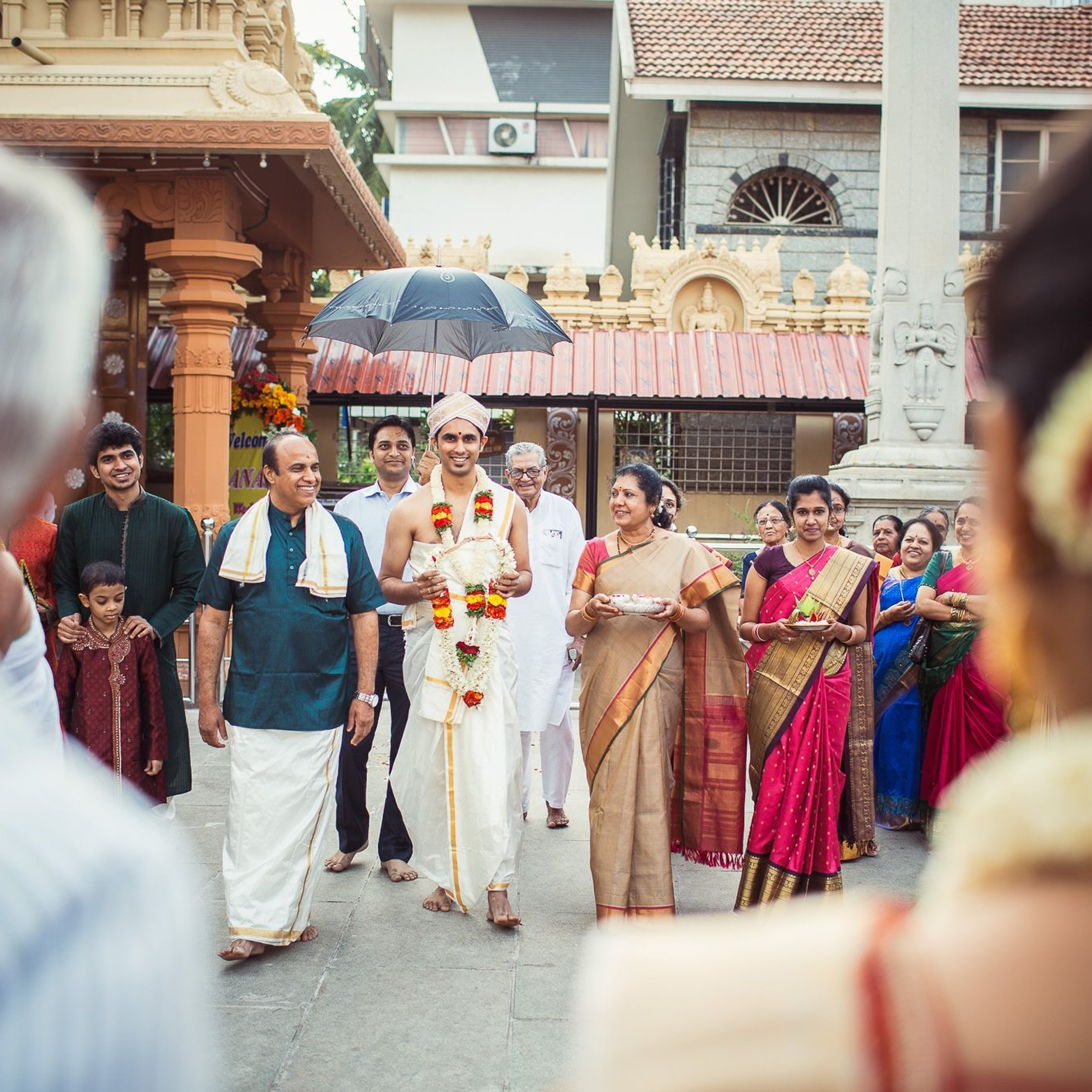 Traditional Kannada Brahmin Temple wedding, JP nagar, Bangalore
