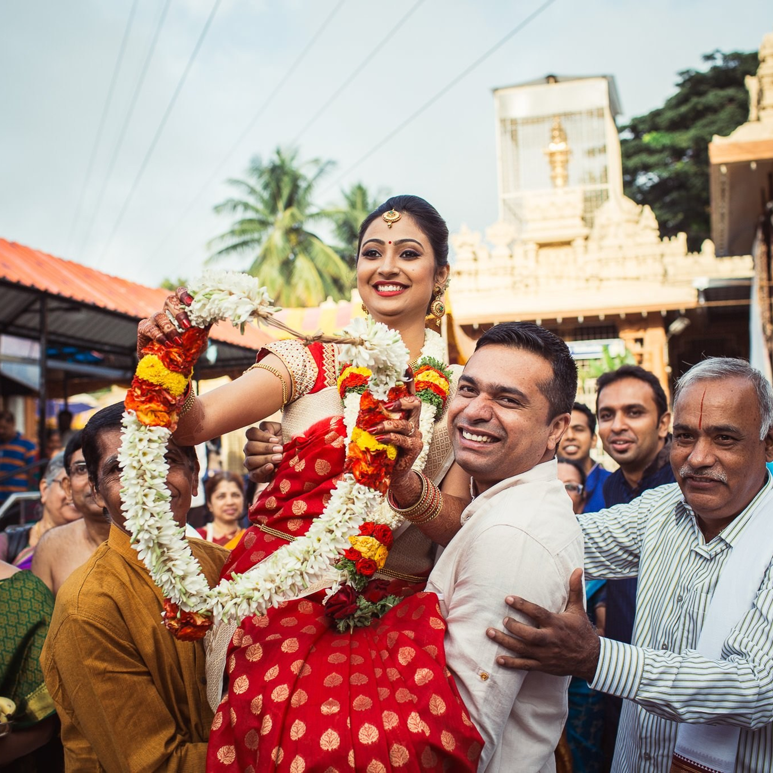 Traditional Kannada Brahmin Temple wedding, JP nagar, Bangalore