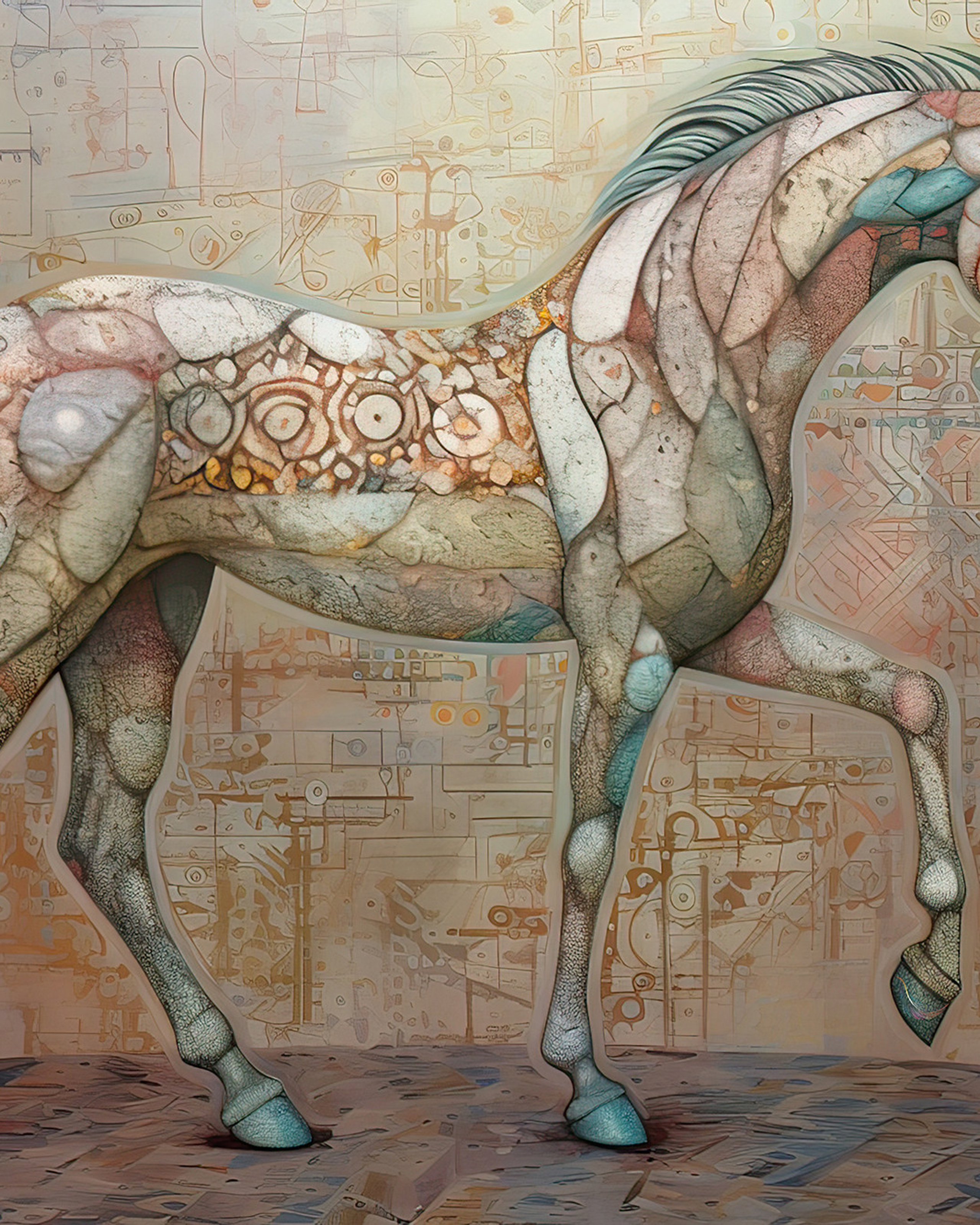Horse. Artwork #23 from Collection “Sacred Animals” (1)