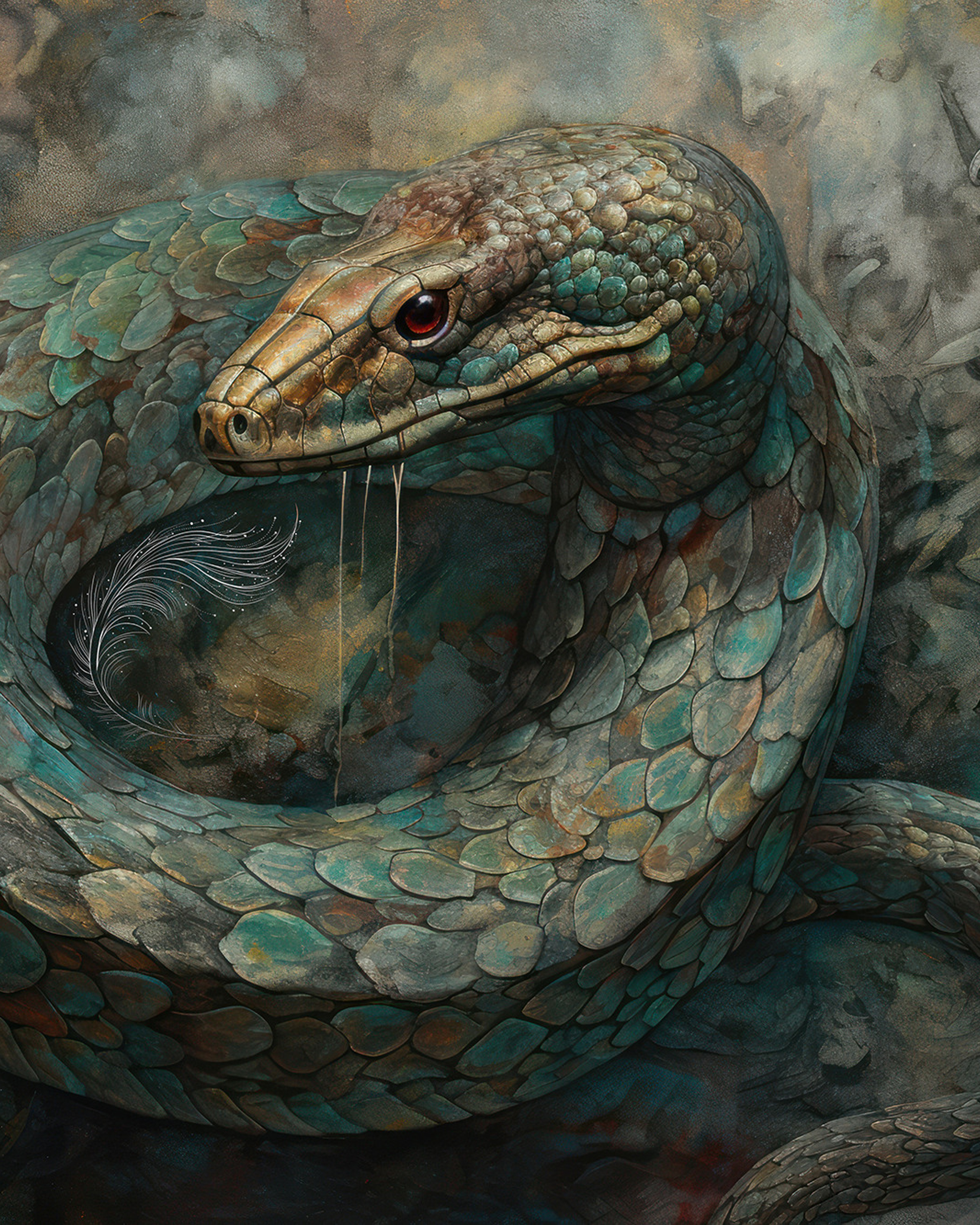 Dog. Artwork #29 from Collection “Sacred Animals” (1)