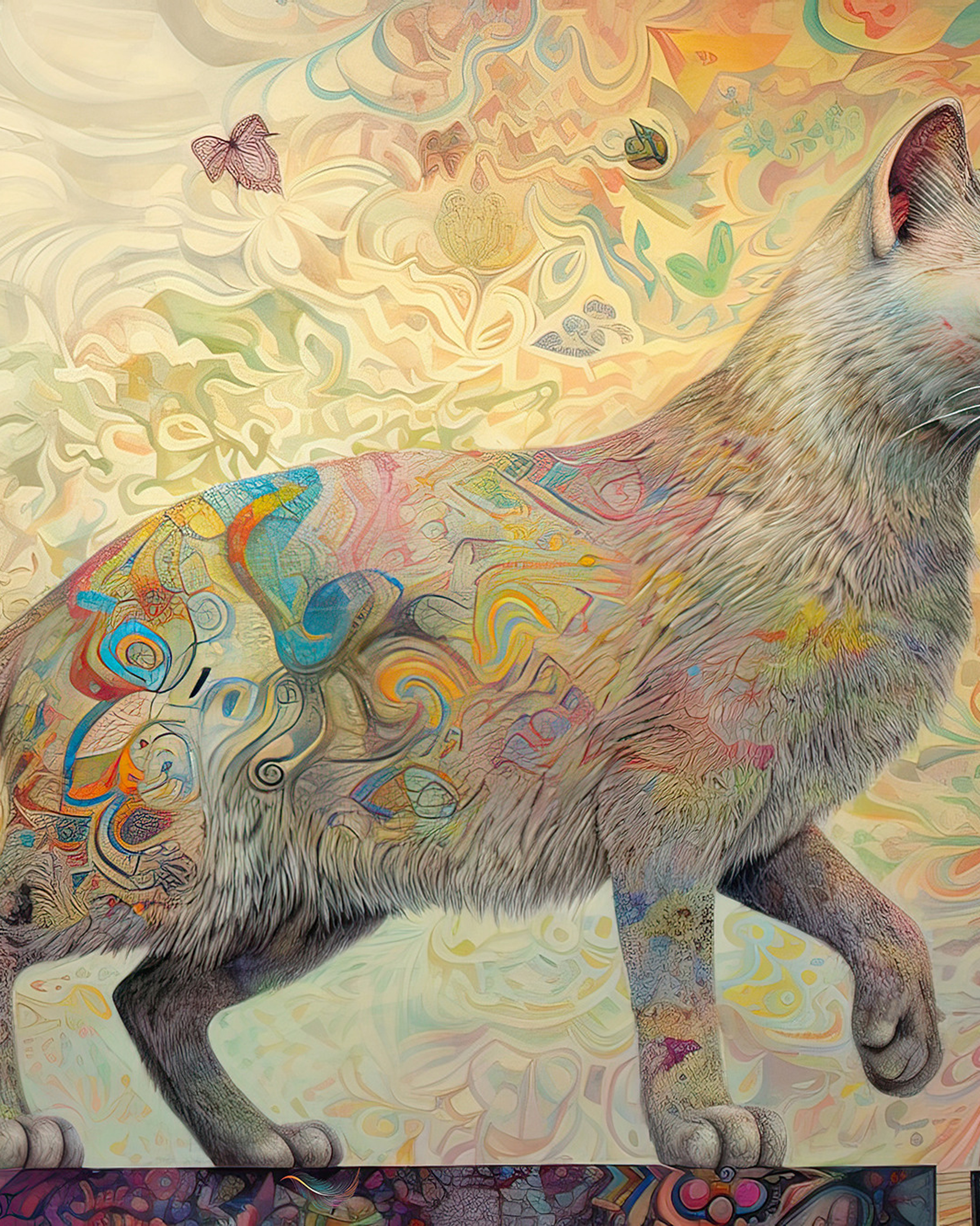 Wolf. Artwork #21 from Collection “Sacred Animals” (1)