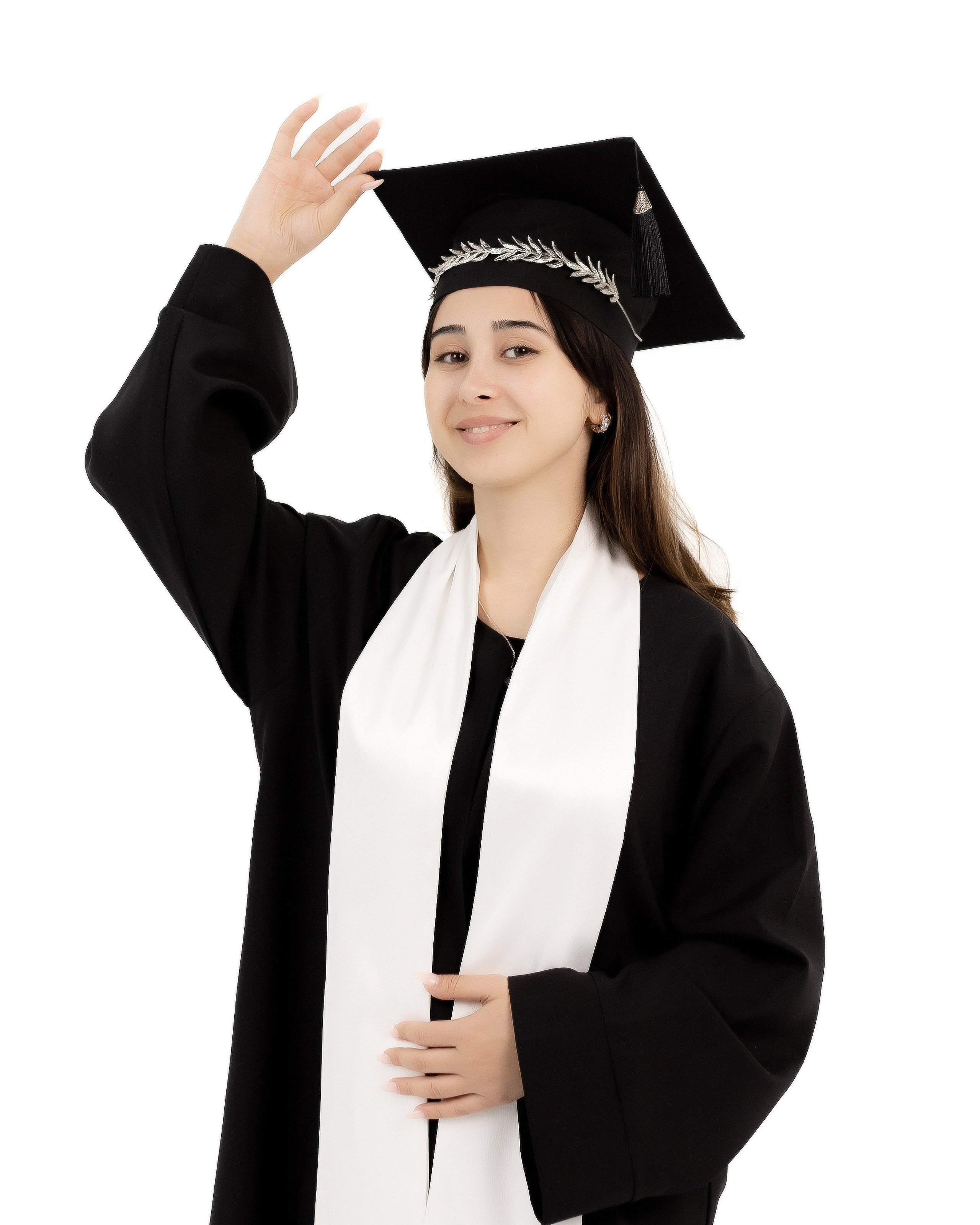 Premium Qara — Ağ Şarfla