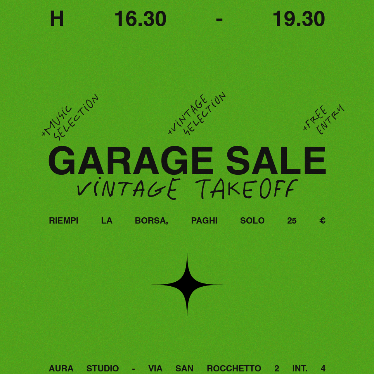 Garage Sale Visual Identity. Aura Studio / co-design space