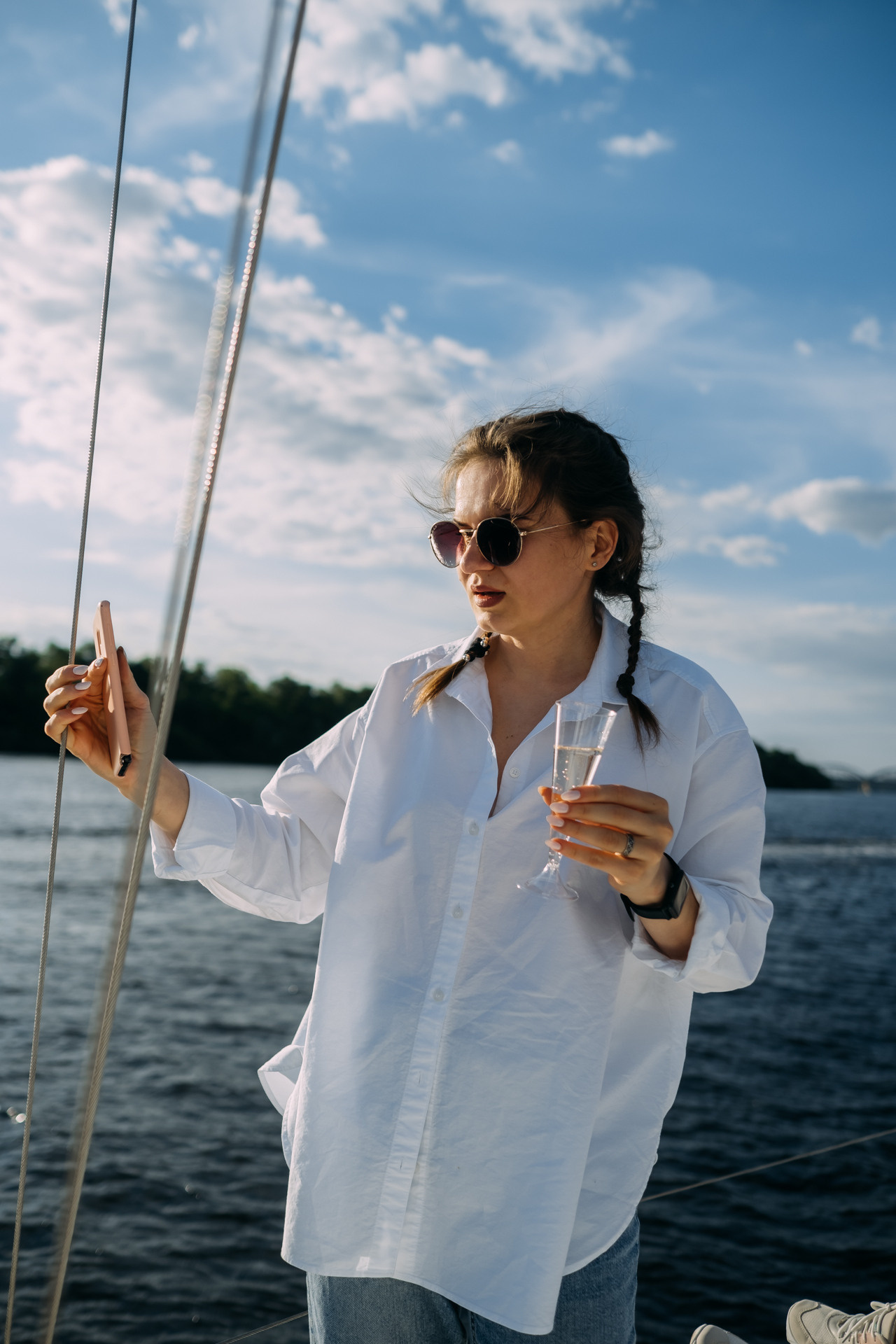 Девичник на яхте для Вишенки. Сімейний і портретний фотограф у Києві Проценко Алла