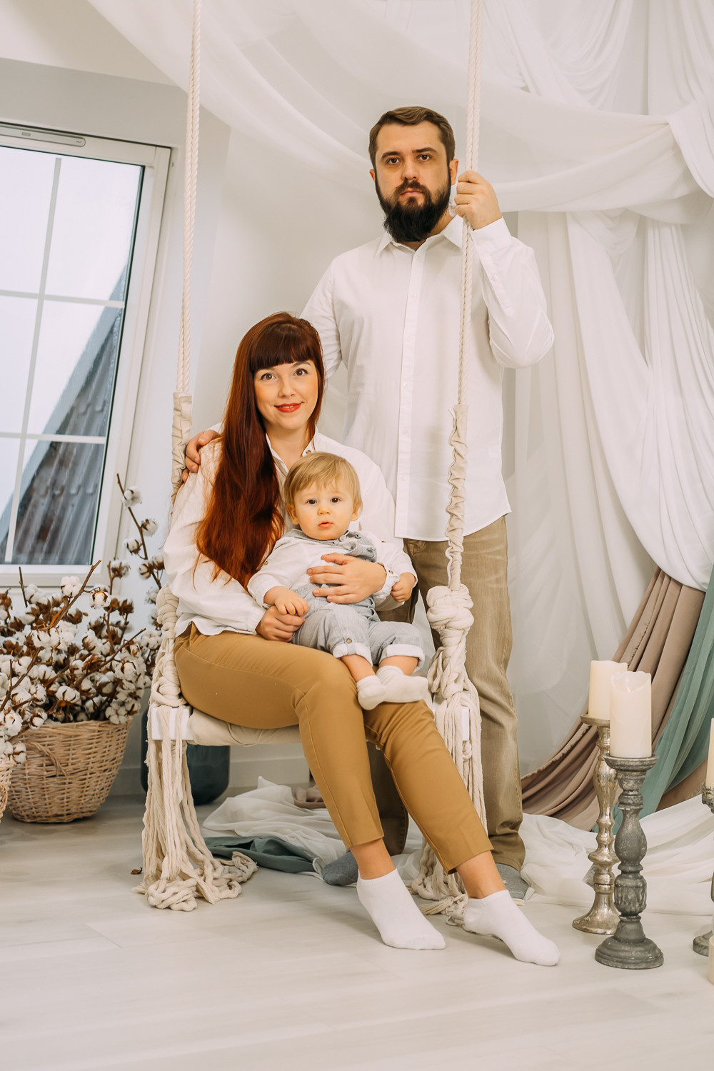 Где-то рядом с облаками. Новогодняя съемка Наташи, Тараса и их малыша. Сімейний і портретний фотограф у Києві Проценко Алла