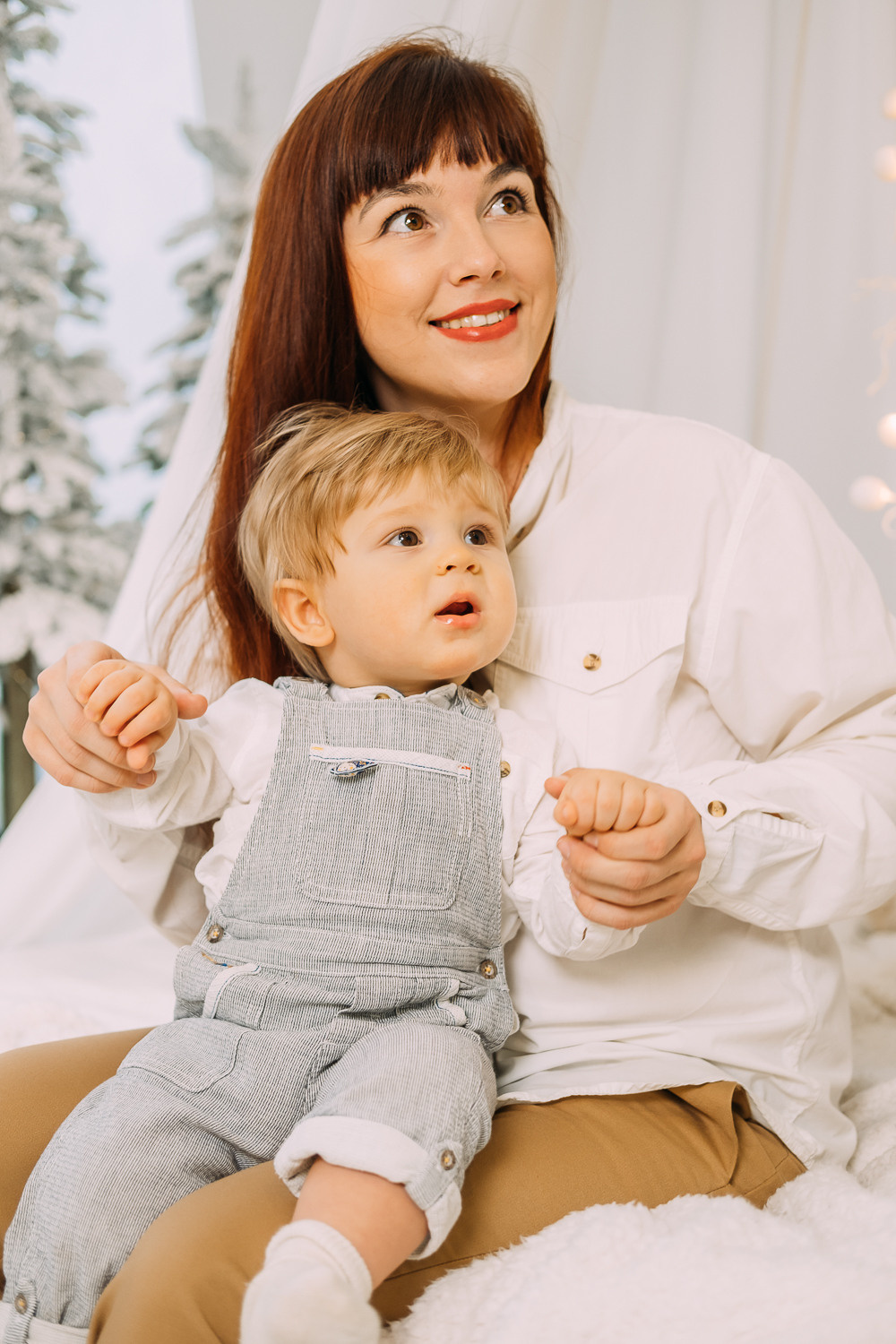 Где-то рядом с облаками. Новогодняя съемка Наташи, Тараса и их малыша. Сімейний і портретний фотограф у Києві Проценко Алла