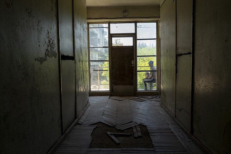 The ‘Sakartvelo’ sanatorium, Tskhaltubo municipality, Imereti region, Georgia. May 2021