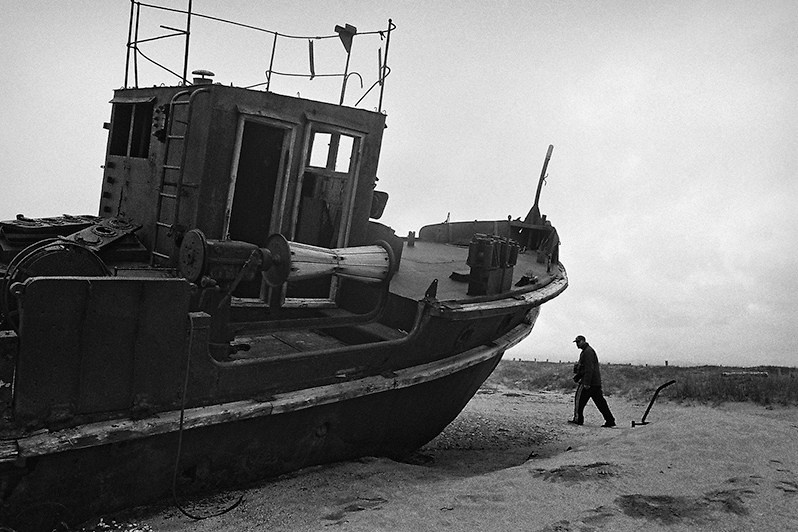 Abandoned ship, Pinakul settlement (non-existent), Chukotka, Russia. September 2007