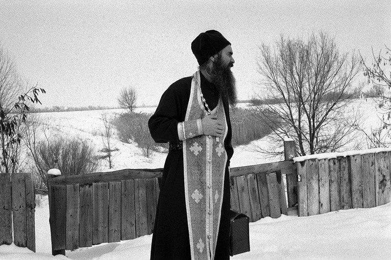 On the outskirts of the khutor Senshin, Senshin khutor, Oblivsky district, Rostov-on-Don region, Russia. February 2012