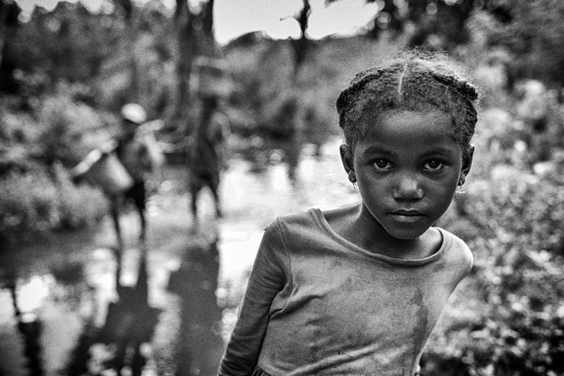 Gold digger's daughter, near Maroantsetra, Analanjirofo region, Toamasina province, Republic of Madagascar. 2014