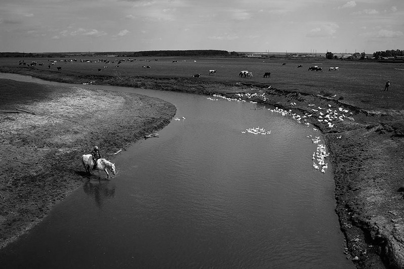 Вид с моста возле села Чутеево, Кайбицкий район, Татарстан, Россия. 2015