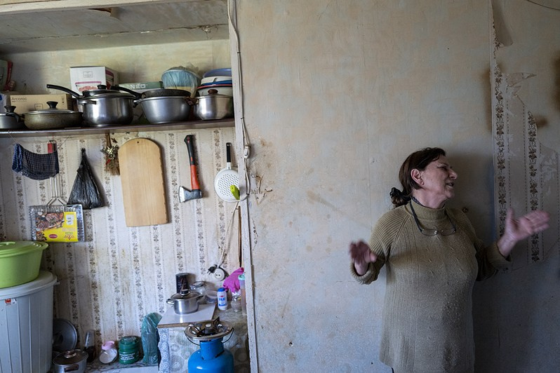 Veriko Badzagua (aged 73) from the village of Tsagera, the ‘Sakartvelo’ sanatorium, Tskhaltubo municipality, Imereti region, Georgia. May 2021
