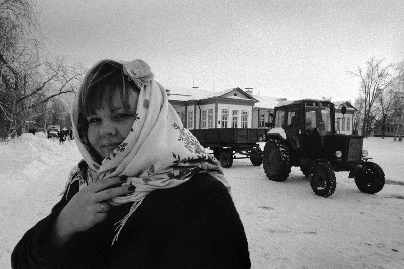 Pancake Day celebration in the evening, Veshenskaya stanitsa, Rostov-on-Don region, Russia. February 2012