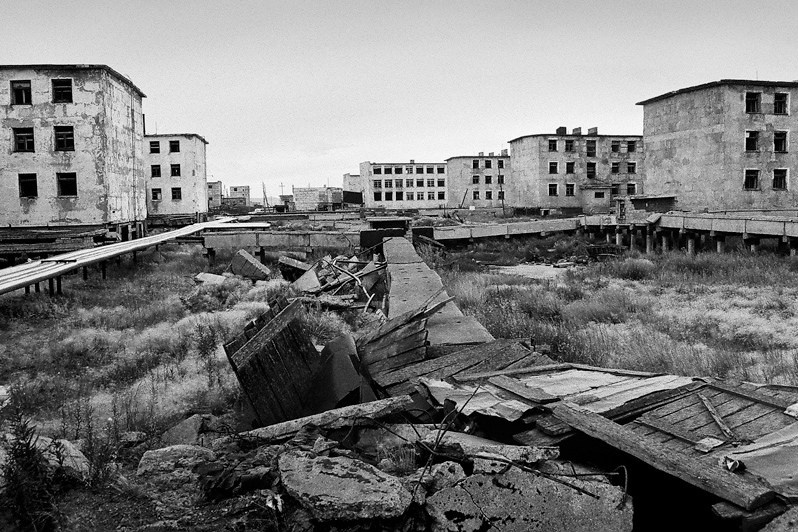 Finnish street, Ugolnye Kopi settlement, Anadyrsky district, Chukotka, Russia. September 2007