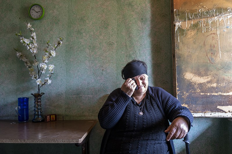 Medea Ugrekhelidze (aged 62) from the village of Tsagera, the ‘Sakartvelo’ sanatorium, Tskhaltubi Municipality, Imereti Region, Georgia. May 2021