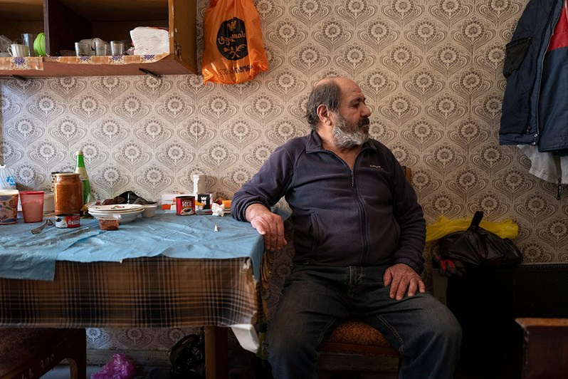 Murad Svanidze (aged 65) from the village of Leselidze, the ‘Sakartvelo’ sanatorium, Tskhaltubo municipality, Imereti region, Georgia. May 2021