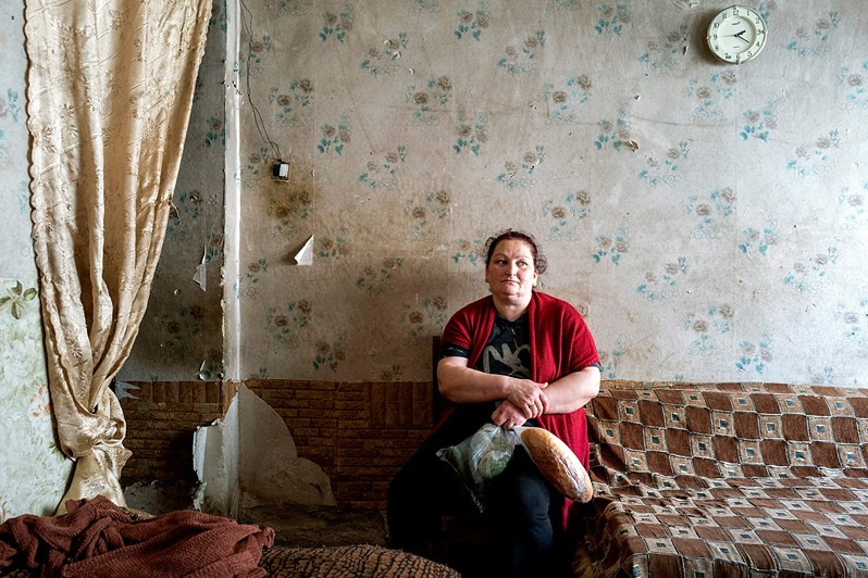Maya Mushkudiani (aged 46) from Sukhumi, the ‘Samgurali’ sanatorium, Tskhaltubo municipality, Imereti region, Georgia. May 2021