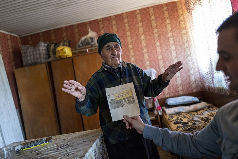 Suliko Gergedava (aged 86) from Ochamchira, the ‘Tbilisi’ sanatorium, Tskhaltubo municipality, Imereti region, Georgia. May 2021
