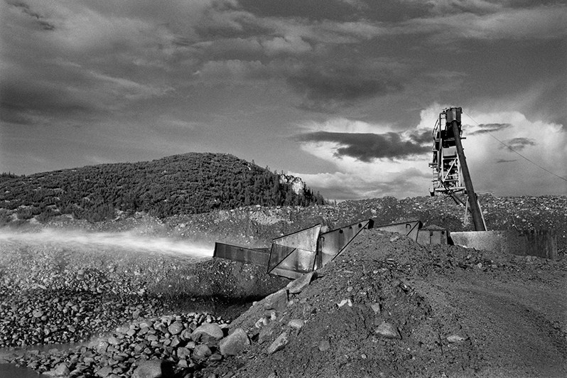 Gold washing, near Djelgala settlement (non-existent), Yagodinsky district, Magadan region, Russia. August 2014