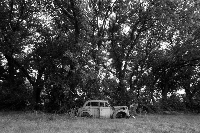 The old Moskvich, Senshin khutor, Oblivsky district, Rostov-on-Don region, Russia. July 2010