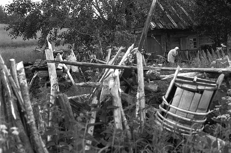 One, Glazovo village, Plesetskiy district, Arkhangelsk region, Russian SFSR. July 1990