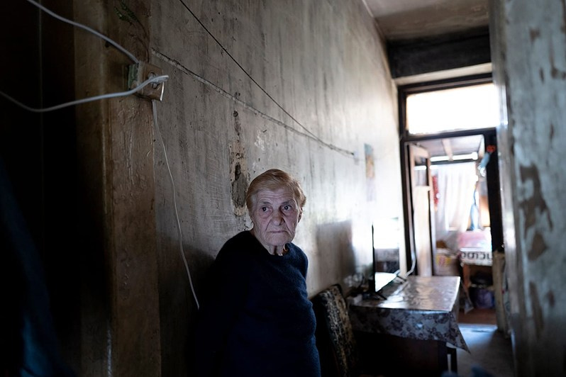 Sveta Taniya (aged 66) from Sukhumi, the ‘Sakartvelo’ sanatorium, Tskhaltubo municipality, Imereti region, Georgia. May 2021