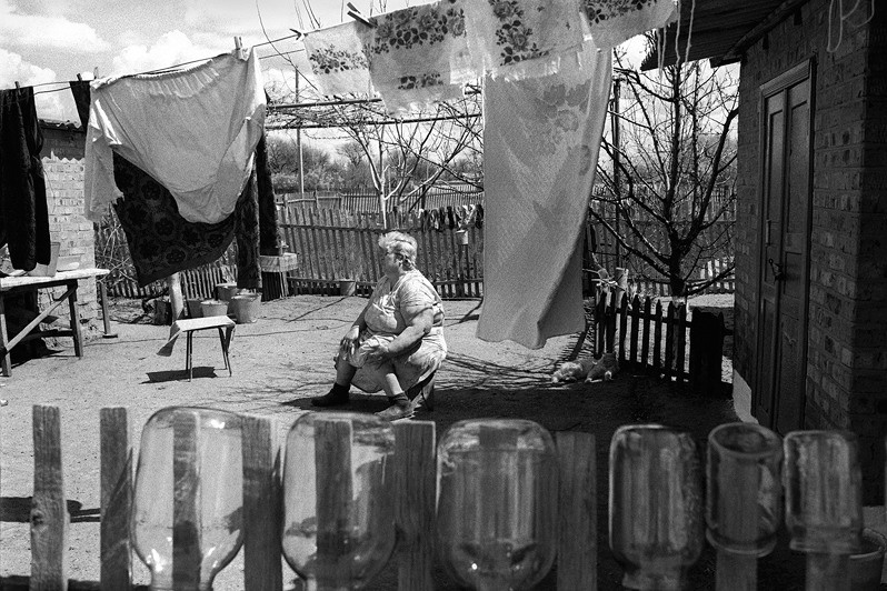 Rest in the courtyard, Senshin khutor, Oblivsky district, Rostov-on-Don region, Russia. May 2011