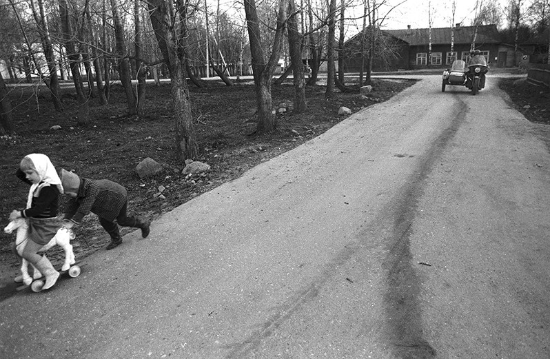 On a horse, Chukhloma, Kostroma region, Russian SFSR. May 1989