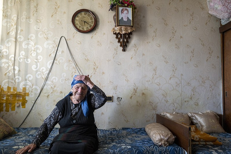 Shura Makharoblidze (aged 90) from the village of Aradu, the ‘Sakartvelo’ sanatorium, Tskhaltubo municipality, Imereti region, Georgia. May 2021