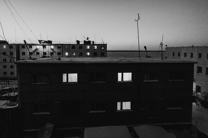 Chersky urban-type settlement, Nizhnekolymsky district, Sakha Republic, Russia. November 2013