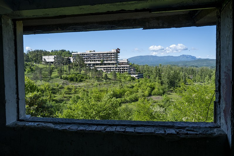 The ‘Sakartvelo’ sanatorium, Tskhaltubo municipality, Imereti region, Georgia. May 2021