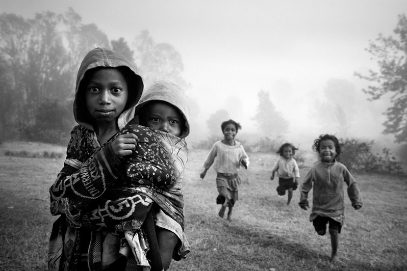 Children of the morning mist, near Sahambavy, Lalangina district, Haute Matsiatra region, Fianarantsoa province, Republic of Madagascar. 2013