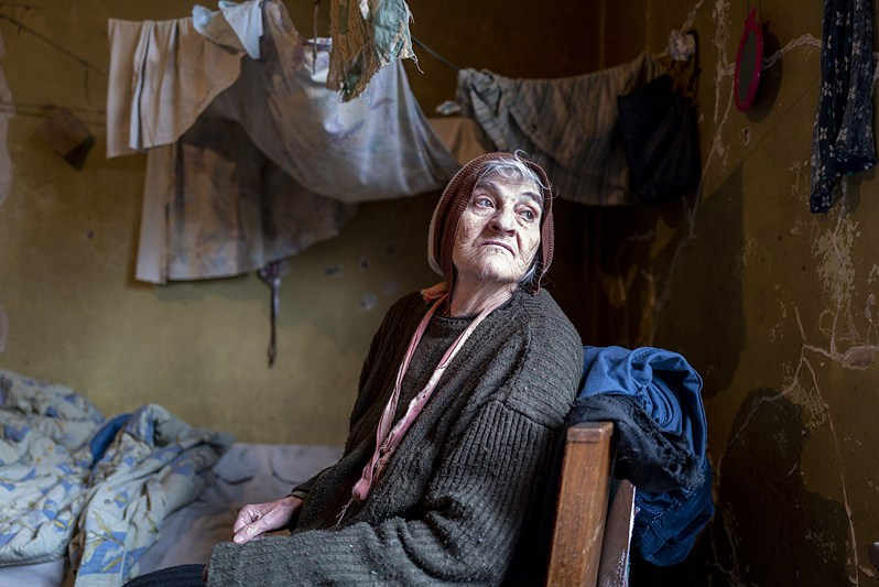 Tamara Sordia (aged 84) from the village of Kolkhida, the ‘Sakartvelo’ sanatorium, Tskhaltubo municipality, Imereti region, Georgia. May 2021