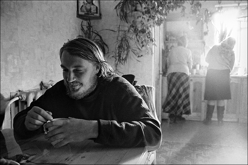 "Tea drinking after a meal", settlement of Lavrentiya, Chukotka, Russia, September 2007