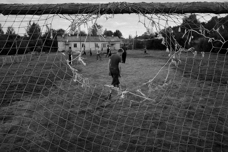 "Football pause", village of Pogost, Pudozh district, Karelia, Russia, August 2007