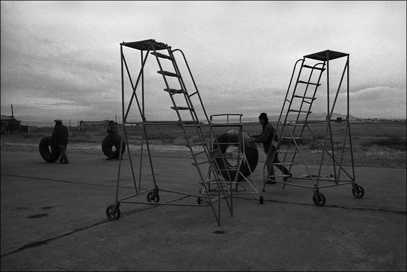 "Unloading at the site of Long-range aviation airport", airport Anadyr’, Chukotka, Russia, September 2007