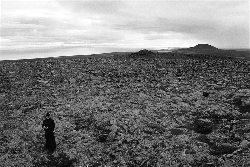 "Expanse and a man", near settlement of Lavreniya, Chukotka, Russia, September 2007