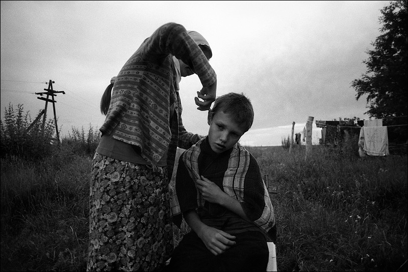 "Haircut", village of Poteryaevka, Mamontovo district, Altai territory, Russia, July 2008
