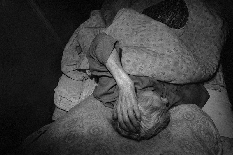 "Shut-eye in a nursing home", settlement of Krivtsy, Pudozh district, Karelia, Russia, January 2009