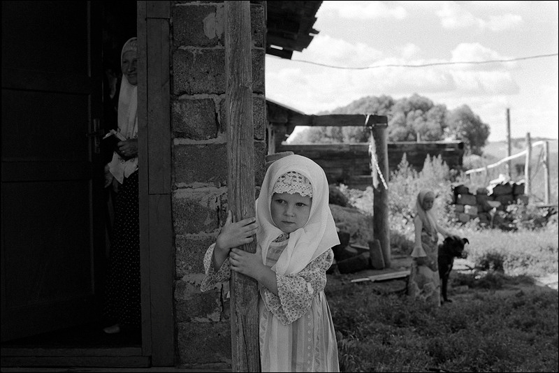 "In a courtyard before service", village of Poteryaevka, Mamontovo district, Altai territory, Russia, July 2008