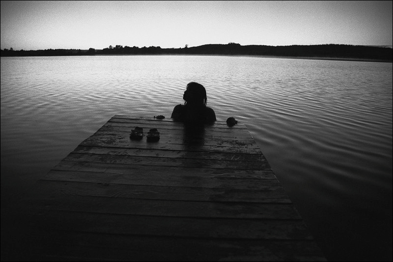 "Evening bathing", village of Pogost, Pudozh district, Karelia, Russia, August 2007