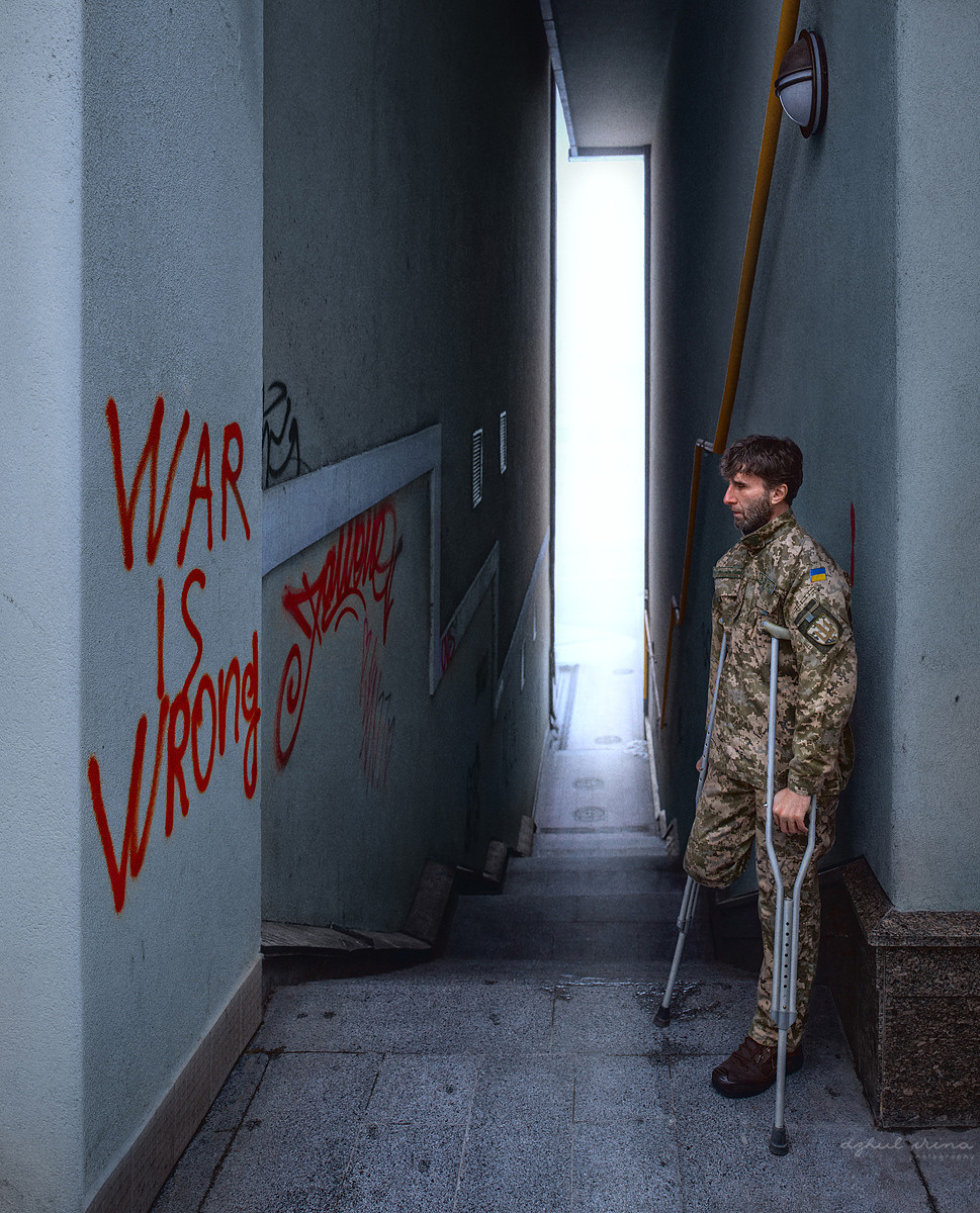 WAR IS WRONG. Art photographer in Amsterdam, the Netherlands Irina Dzhul