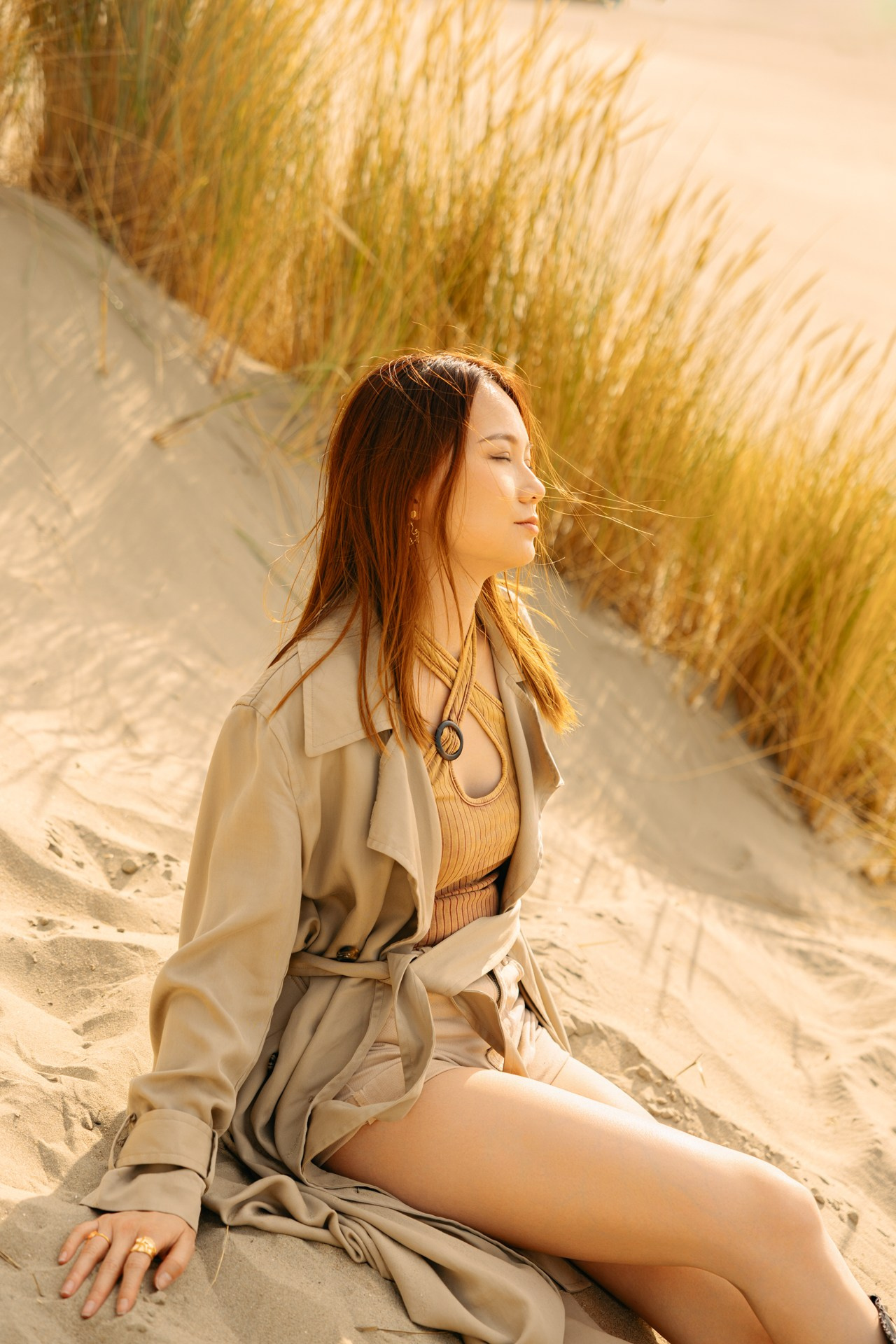 In the Dunes — Portrait Photoshoot on the Dutch Coast. Romantic & Soulful Photography by Natalia Olhova in Rotterdam