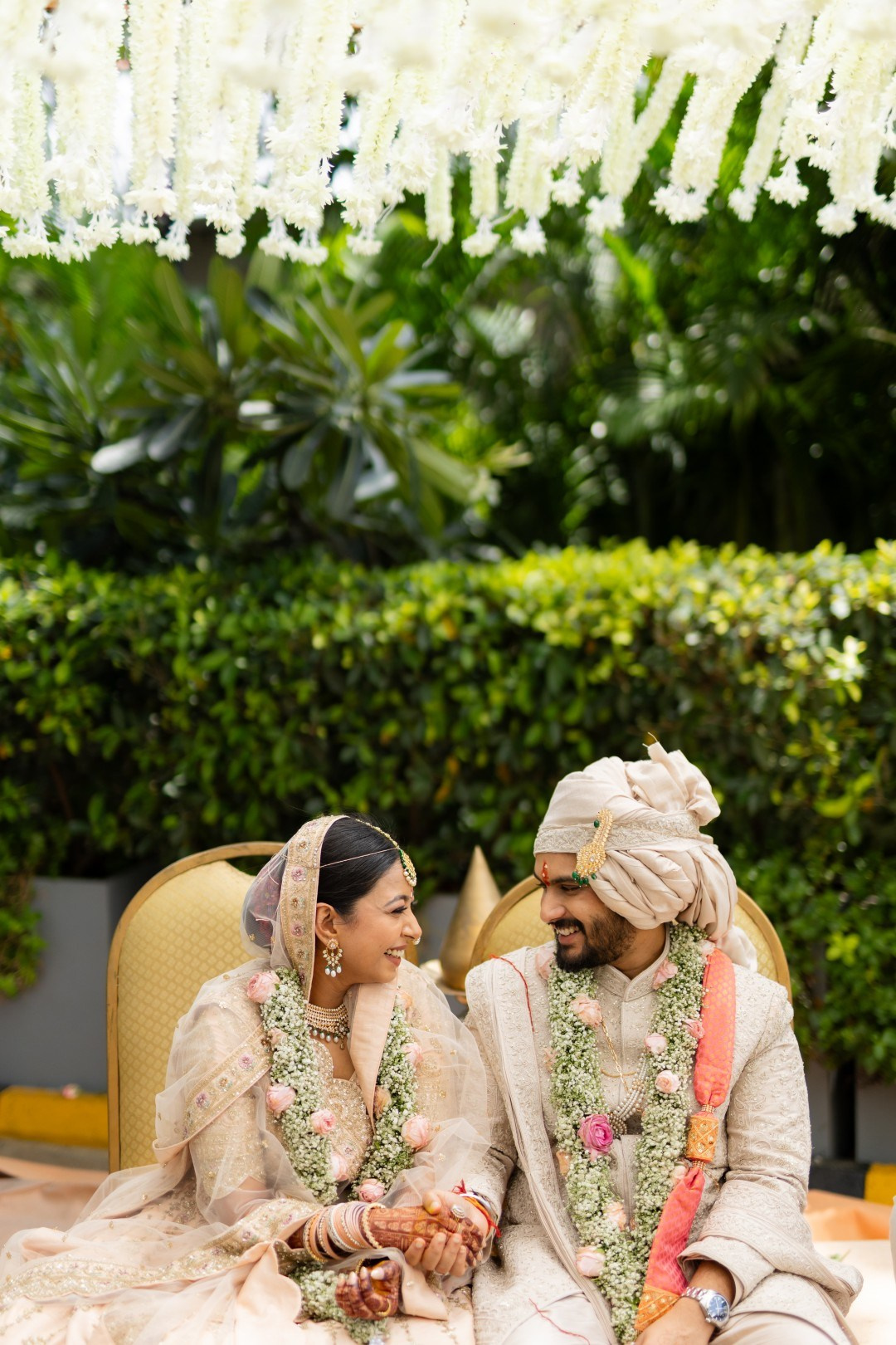 Hands in the Air: Chiranjeev & Niharika at Hyatt Centric Hebbal. Truly Yours | Documentary Wedding Photography & Films | Sharath Padaru, Bangalore