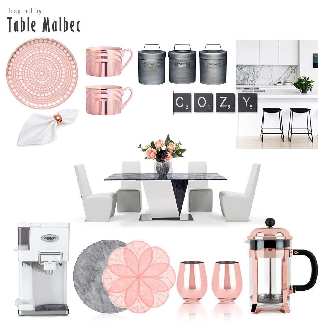 kitchen selection with Table Malbec