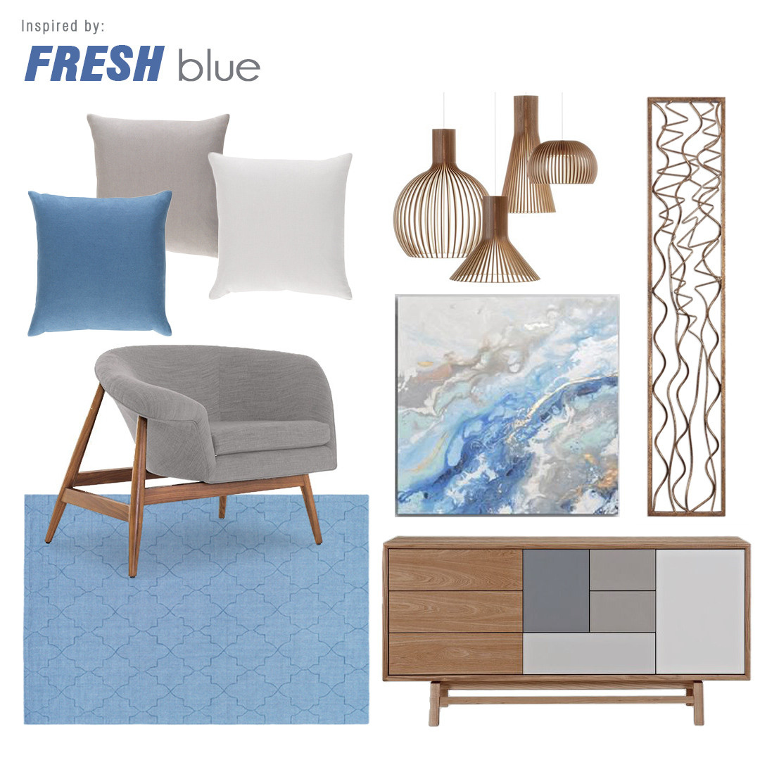 Moodboard in Fresh Blue color