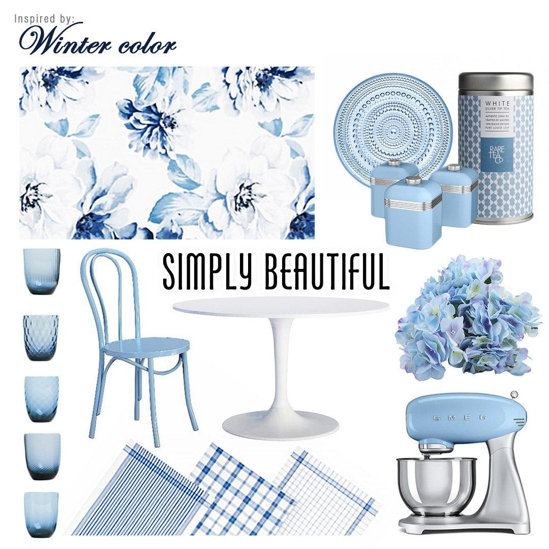 winter color in the kitchen